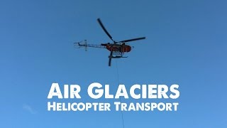 Air Glaciers Helicopter Transport Service at FIS Ski World Cup 2014 in Crans Montana [upl. by Oile]