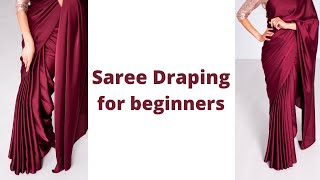 Nivi Drape  How to wear Saree for Beginners  Easy Saree Draping Tutorial  Tia Bhuva [upl. by Cusick618]