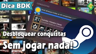 Como desbloquear conquistas na Steam sem jogar nem baixar os jogos [upl. by Anaujait]