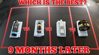 Whats The Best 9 Month Update Gyeon Can Coat v Meguiars Hybrid Coating v Carpro Lite v Fusso Coat [upl. by Amlus]