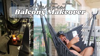 APARTMENT BALCONY MAKEOVER AFFORDABLE [upl. by Ymar]