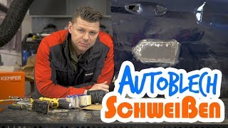 Wie KfZ Blech richtig schweißen  Punktschweißen Anleitung Tutorial [upl. by Bearnard]