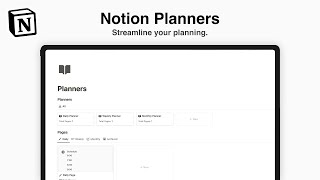 Notion Planners Streamline Your Planning and Daily Routine [upl. by Ahcsim]