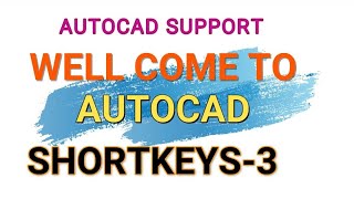 Autocad shortcut Keys [upl. by Orofselet]