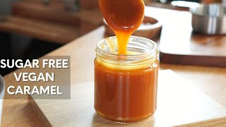 Easy Caramel Sauce  Vegan and Sugar Free  Only 2 ingredients [upl. by Shalne996]