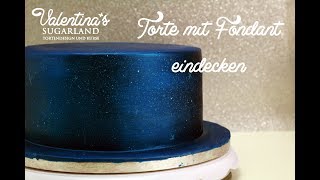 Runde Torte mit Fondant eindecken [upl. by Kenlay55]