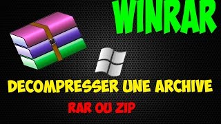 TUTO Comment décompresser une archive RAR ou ZIP sur Windows 10 XP 7 et 8 [upl. by Mossman]