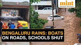 Bengaluru Rains Heavy Downpour Floods Large Parts of North Bengaluru Disrupts Airport Operations [upl. by Armilda]