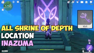 All 10 Shrine Of Depth Location Inazuma  Genshin Impact [upl. by Annawit]