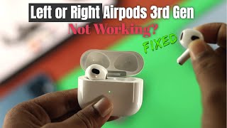 AirPods 3rd Gen How To Fix Left or Right One AirPod 3 Isnt Working [upl. by Candra988]