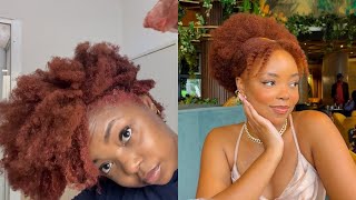 How I dye my 4C natural hair gingercopper NO BLEACH  SOUTH AFRICAN YOUTUBER [upl. by Annohs]