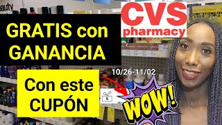 🚨Productos GRATIS😲 con este CUPÓNNo lo dejes perder CVS hasta 1102 [upl. by Wolfy]