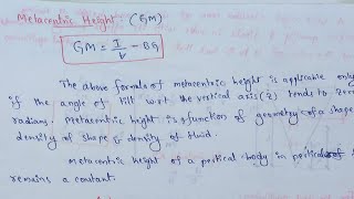 Metacentric Height  Determination Metacentric Height [upl. by Cristiano]