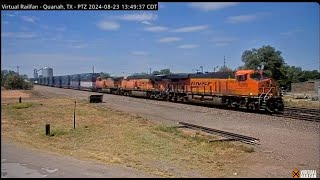 Quanah Texas USA  Virtual Railfan LIVE [upl. by Ailev121]