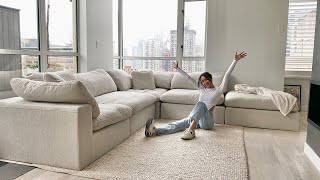 CLOUD COUCH DUPE REVIEW  interior design school [upl. by Ecyned]