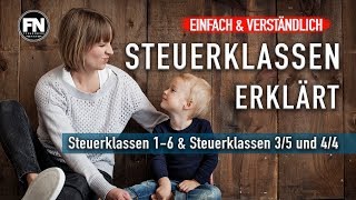 Steuerklassen einfach erklärt  Steuerklassen 1 bis 6 und Steuerklassen 3 und 5 sinnvoll [upl. by Namron656]