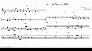 Burbujas de Amor  Juan Luis Guerra 1990 Tenor Sax Bb Sheet music [upl. by Elenahc]