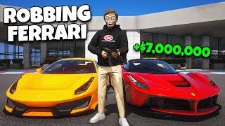 Robbing Entire Ferrari Dealership in GTA RP [upl. by Odrautse]