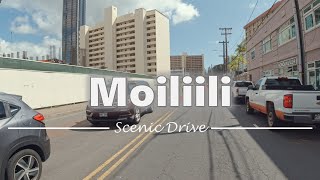 Driving in Moiliili Honolulu Hawaii  4K60fps [upl. by Rehctelf]