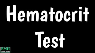 Hematocrit Test  HCT Test  PCV Test  Packed Cell Volume Test  HCTPCV Test [upl. by Aiym]