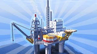 How To Build an Oil Platform in Minecraft CREATIVE BUILDING Oil rig [upl. by Annamarie]