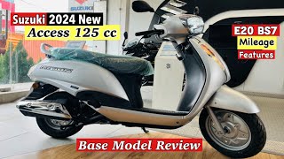 New🔥2024 Suzuki Access 125 Base Model E20 BS7 Review  Price  Mileage Features  Access 125 [upl. by Amorete]