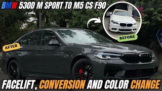 BMW 530d M SPORT 2016 CONVERSION TO BMW M5 CS F90  Tinkr [upl. by Lenoel]