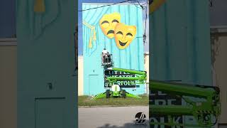 quotCURTAIN CALLquot Little Theatre of Norfolk Mural Timelapse [upl. by Meredith552]