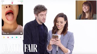 Aubrey Plaza and Dan Stevens Hijack a Strangers Tinder  Vanity Fair [upl. by Nahij]