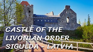 Castle Of The Livonian Order In Sigulda  Latvia 🇱🇻  castle latvia europe [upl. by Novaat]