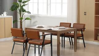 Wahson Modern Dining Side Chairs in PU Leather Leisure Chairs for Home Kitchen Dining Room Brown [upl. by Leavy763]