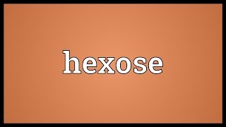 Hexose Meaning [upl. by Eigram198]