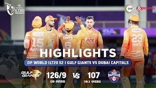 ILT20 S2  English  HIGHLIGHTS  David Warner amp James Vince  DC vs GG  T20  6th Feb [upl. by Eilra]