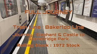 London Underground Bakerloo Line from Elephant amp Castle to Stonebridge Park  Full Journey [upl. by Hays]