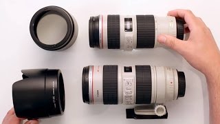 Canon EF 70200mm Comparison  f4 IS vs f28 IS [upl. by Lau]