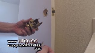 How To Fix Bedroom Bathroom Privacy Door Lock Weslock Not Locking Repair Maintenance Video [upl. by Kantor]