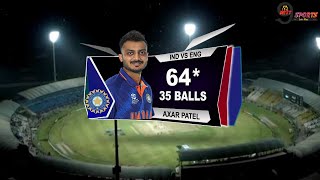 IND vs WI AXAR PATEL 64 RUNS 35 BALLS HIGHLIGHTS 2022  INDIA vs WEST INDIES 2nd ODI HIGHLIGHT 2022 [upl. by Ecnarrat763]