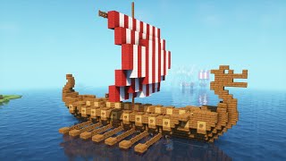 Minecraft  Viking Ship  Longboat  Minecraft Tutorial [upl. by Ashleigh713]