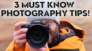 3 EASY PHOTOGRAPHY TIPS every BEGINNER should know [upl. by Vanda]