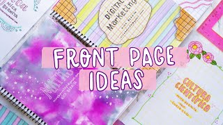 FRONT PAGE DESIGN for SCHOOL PROJECT 💘 AESTHETIC COVER PAGE IDEAS 💘 JOURNAL FIRST PAGE DESIGN [upl. by Erica]