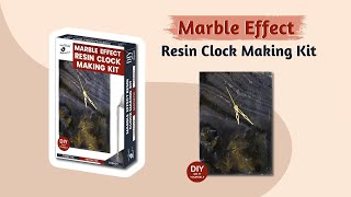 Easy DIY Marble Effect Resin Clock [upl. by Gilmer]