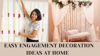 DIY WEDDING DECORATION IDEASENGAGEMENT DECOR WITHIN 1000rs  EASY FLORAL DECORATION AT HOME [upl. by Dlorah]