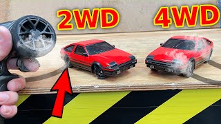 2WD vs 4WD mini RC Drift Cars [upl. by Auqenwahs232]