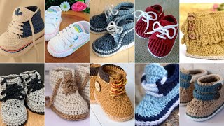 Crochet Patterns Baby Booties Unisex Shoes Boys Boots Girls Kimono Stylev With Button baby sneaker [upl. by Mathe565]