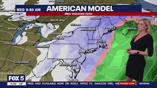 Tracking DC snow next week heavy rain and flooding concerns Friday [upl. by Boaten]