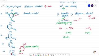 Propan1ol 246trinitrophenol 3nitrophenol 35dinitrophenolphenol 4methylphenol [upl. by Witty]