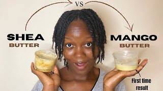 Shea butter vs Mango butter comparison on 4c natural hair and this happened  sheriicocoa [upl. by Nnaegroeg]