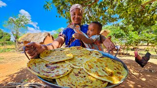 Get A Taste Of Authentic African Village Life cooking Beef Curry And Chapati For Breakfast [upl. by Louie212]