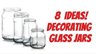 DIY  8 Best Ideas from recycled Glass jars Kitchen decor [upl. by Wilt812]