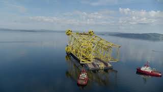 World record breaking jacket installation at Johan Sverdrup field [upl. by Yrro560]